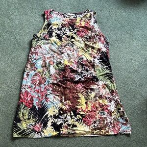 J. Jill Multicolor Tropical Floral Tank Dress
